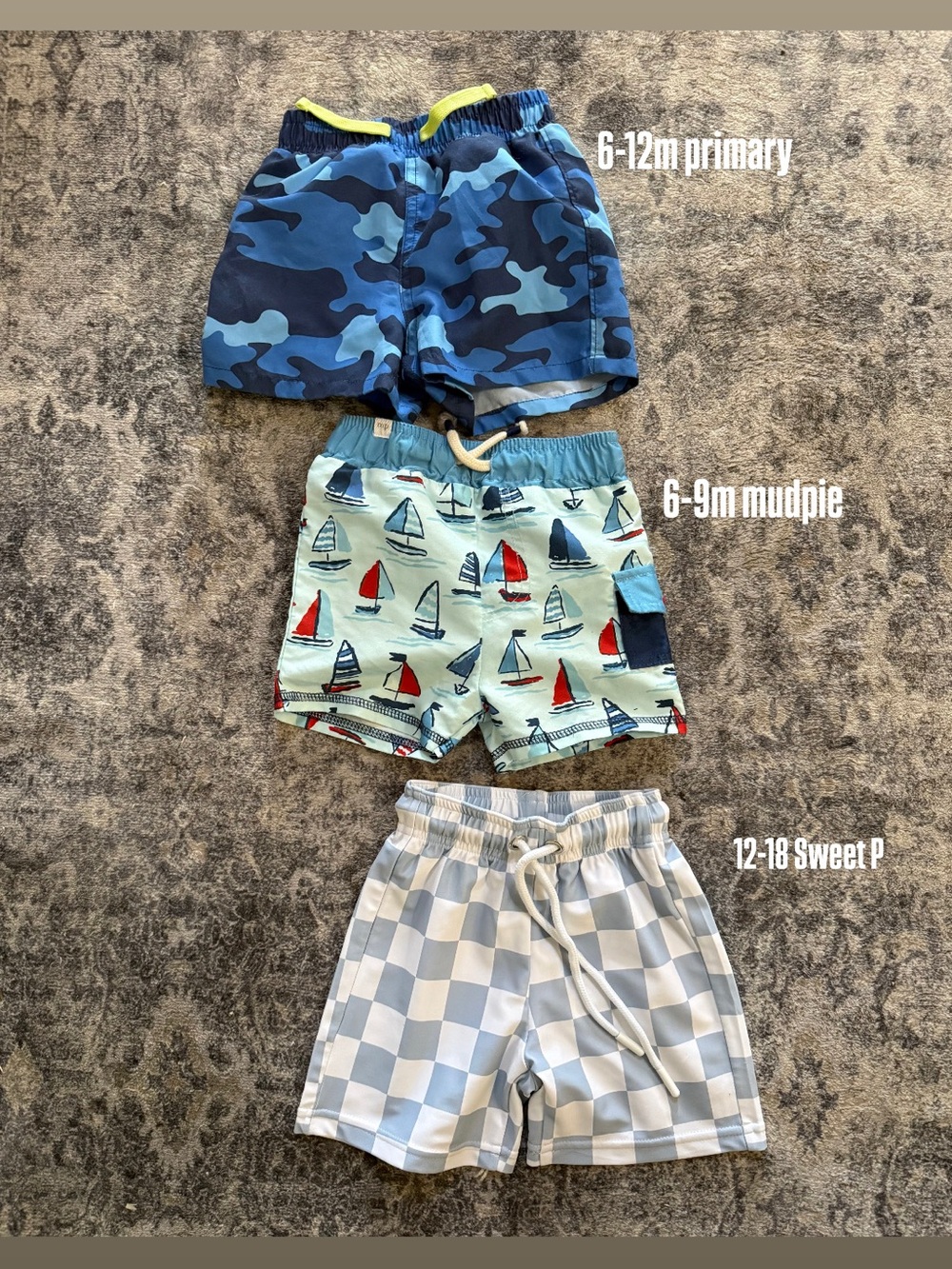 Boys Blue Swim Trunks